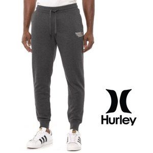 Hurley Welcome to Paradise Summer Fleece Joggers Pants Men's Grey Medium Large